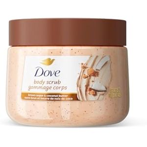 Dove Exfoliante corporal de azúcar morena y coco exfolia y nutre profundamente para una piel suave y