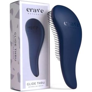 Crave Naturals Glide Thru - Cepillo desenredante para cabello natural, rizado, liso, húmedo y seco