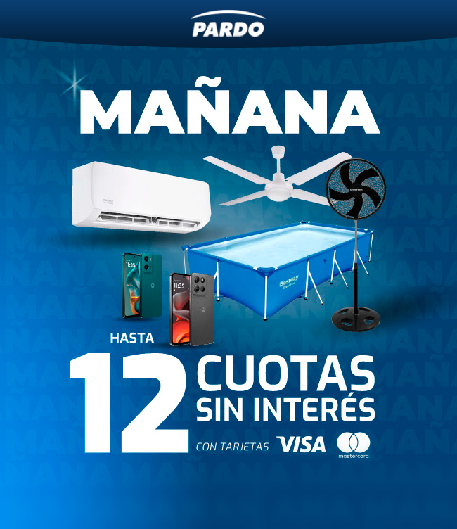 Promoción Pardo: hasta 12 cuotas sin interés en aire acondicionado, ventilador de techo, pileta y ventilador de pie con tarjetas Visa y Mastercard