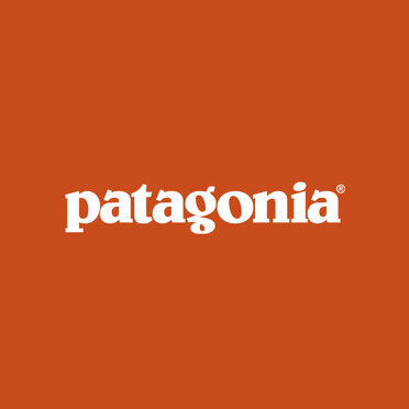 Patagonia- logo punaisella pohjalla