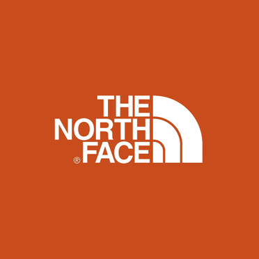 The North Face- logo punaisella pohjalla