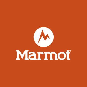 Marmot-logo punaisella pohjalla