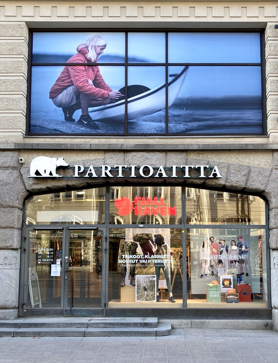 Partioaitan myymälä kuvattuna ulkoa