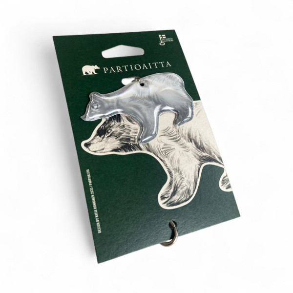 KARHU VALKOINEN HEIJASTIN