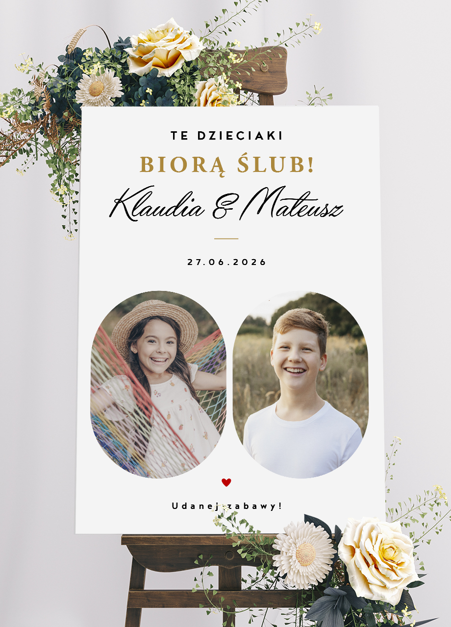 Tablica powitalna te dzieci
