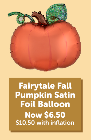 Fairytale Fall Pumpkin Satin Foil Balloon