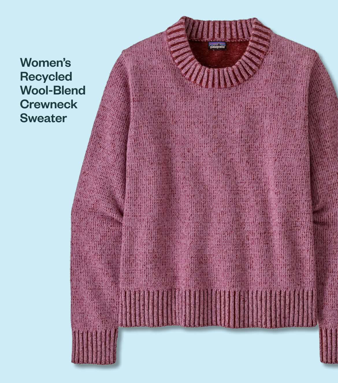 Women’s Recycled Wool-Blend Crewneck Sweater