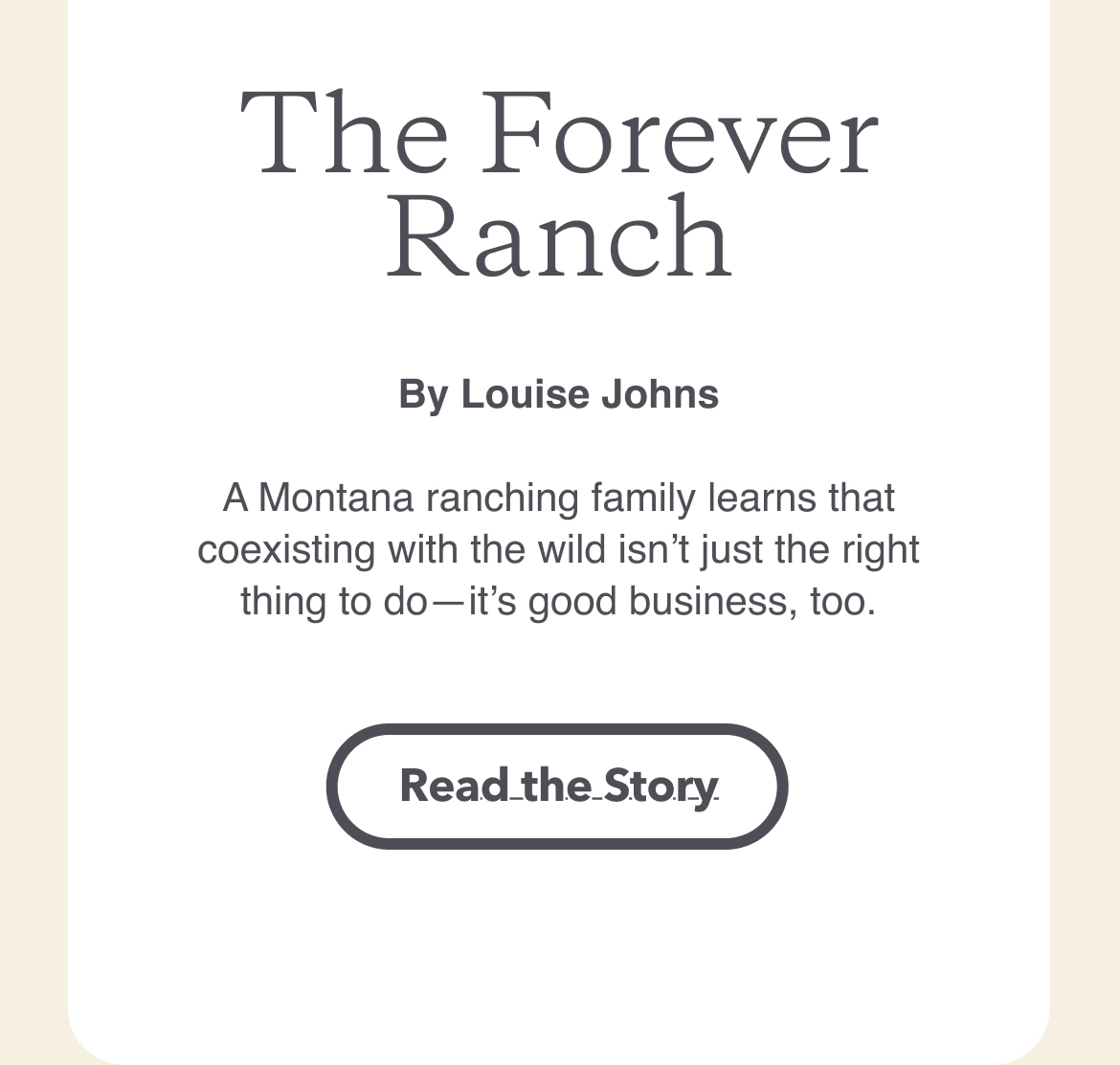 The Forever Ranch by Louise Johns