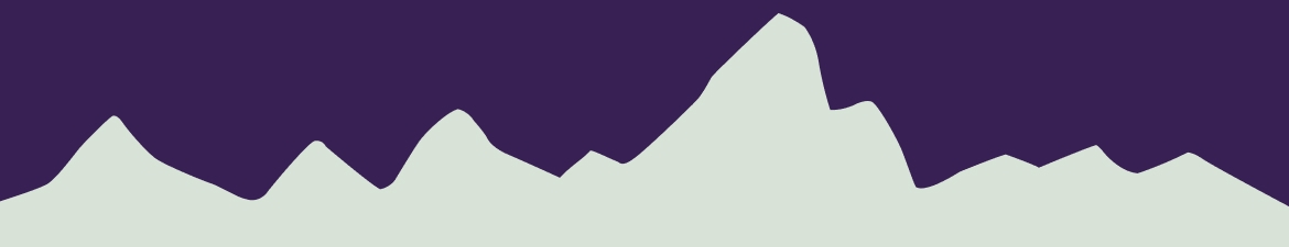 Silhouette of a mountain range.