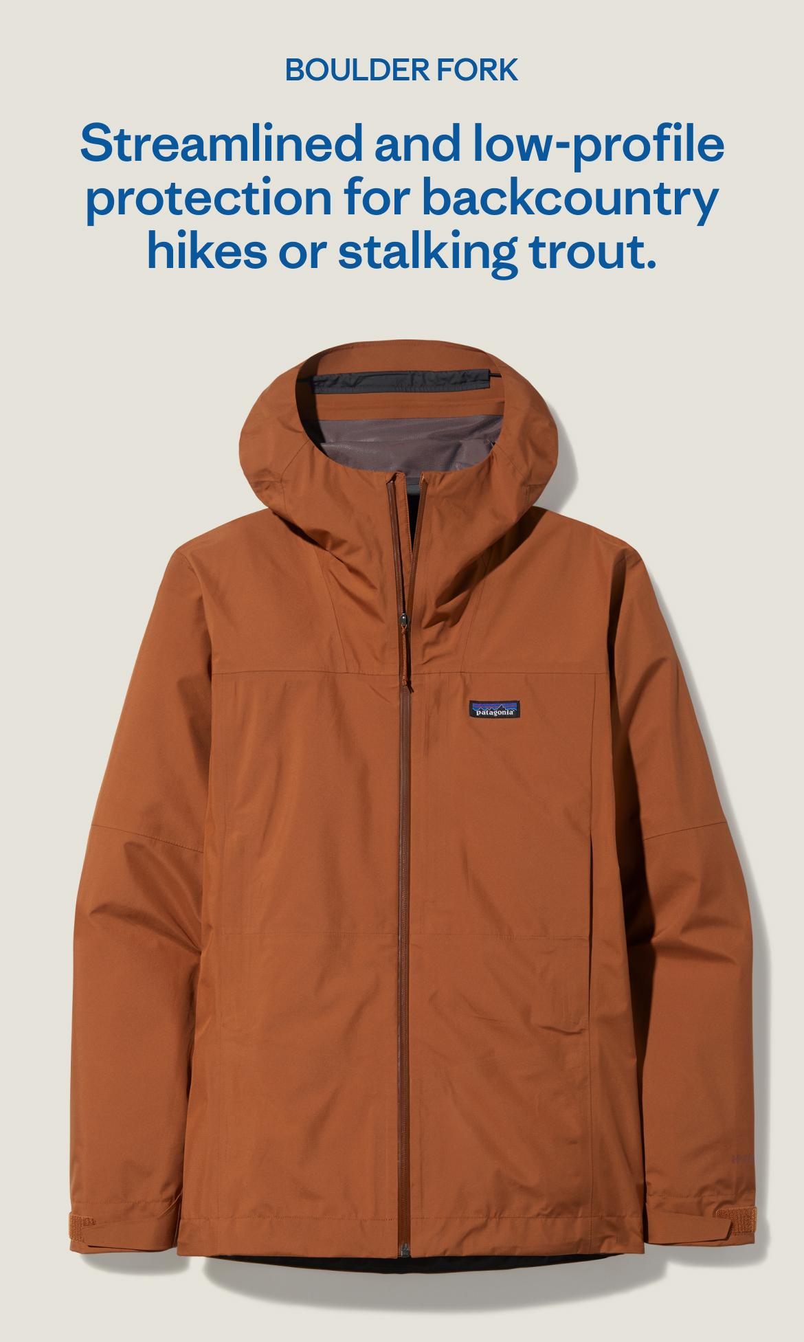 BOULDER FORK. Streamlined and low-profile protection for backcountry hikes or stalking trout.