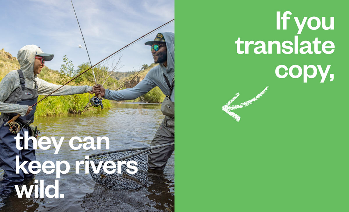 If you translate copy, they keep rivers wild.