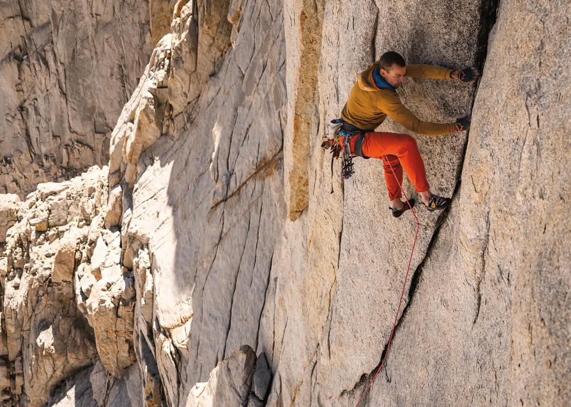 A climber on a big wall.