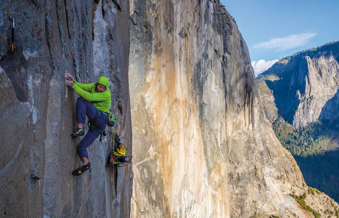 A climber on a big wall.