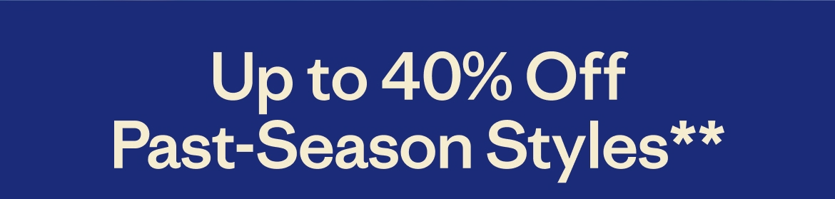 Sale Up to 40% off