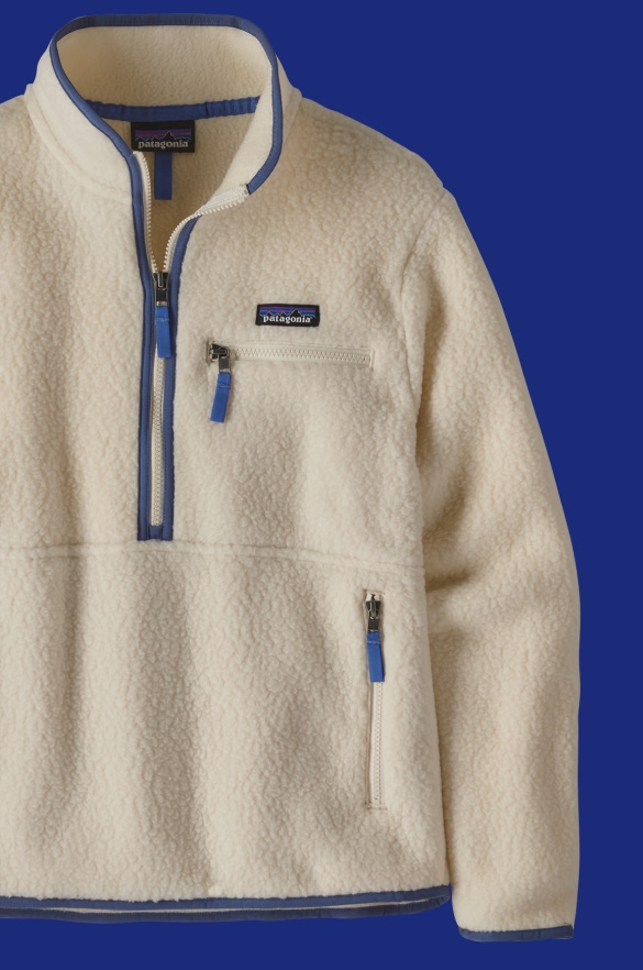 Women's Retro Pile Fleece Marsupial Pullover
