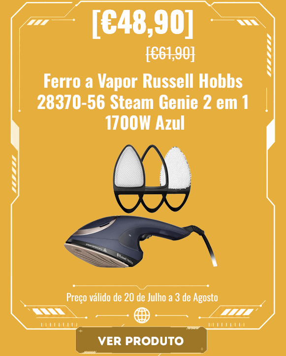 Ferro a Vapor Russell Hobbs 28370-56 Steam Genie 2 em 1 1700W Azul