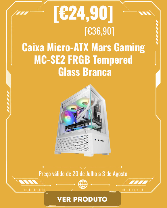 Caixa Micro-ATX Mars Gaming MC-SE2 FRGB Tempered Glass Branca