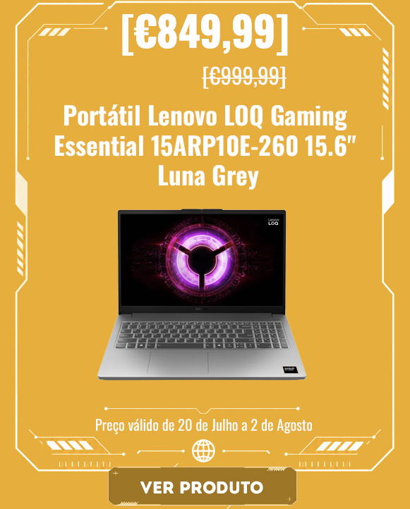 Portátil Lenovo LOQ Gaming Essential 15ARP10E-260 15.6" Luna Grey