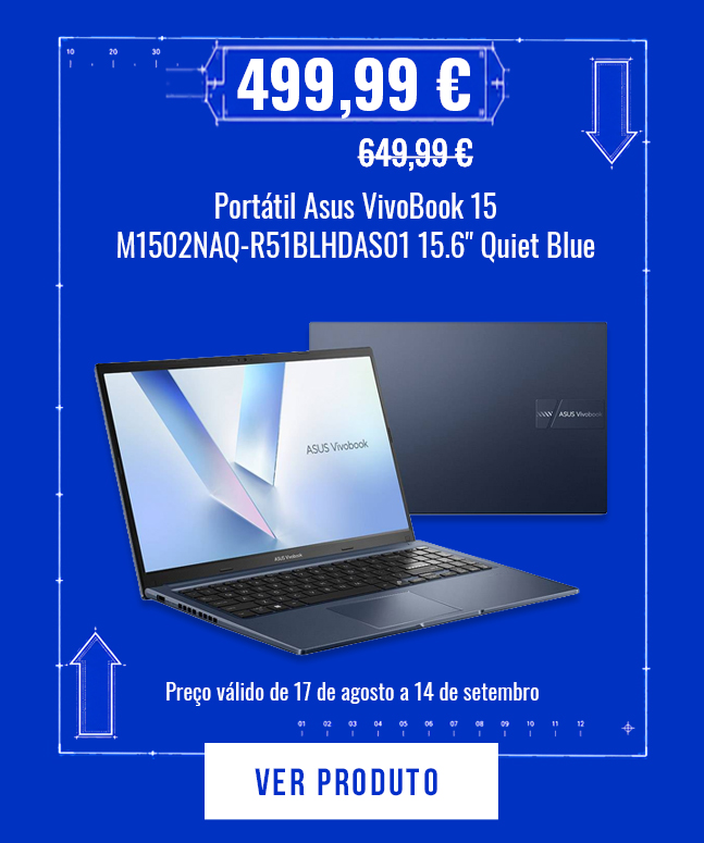 Portátil Asus VivoBook 15 M1502NAQ-R51BLHDAS01 15.6" Quiet Blue