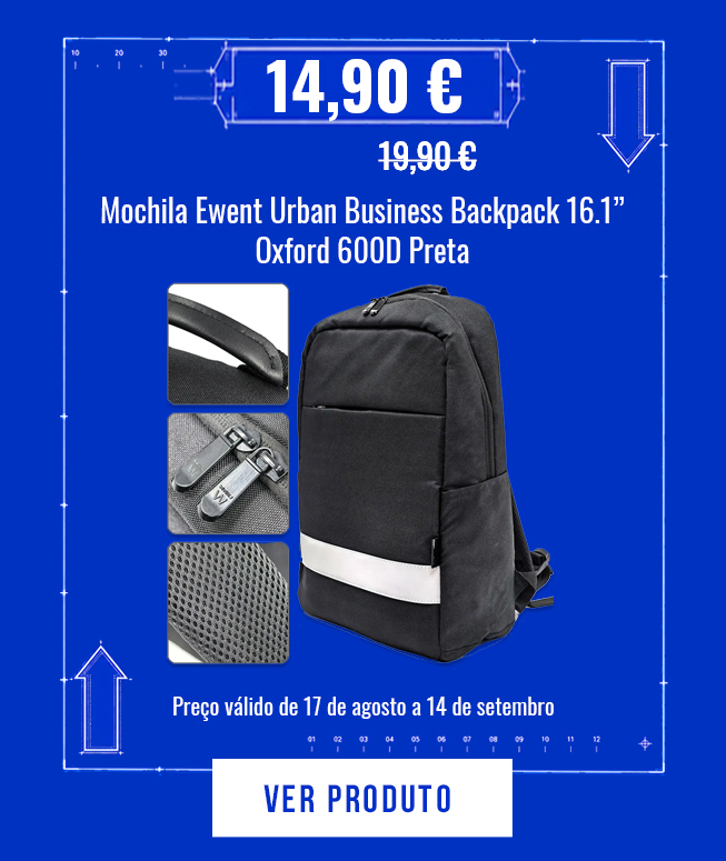 Mochila Ewent Urban Business Backpack 16.1" Oxford 600D Preta