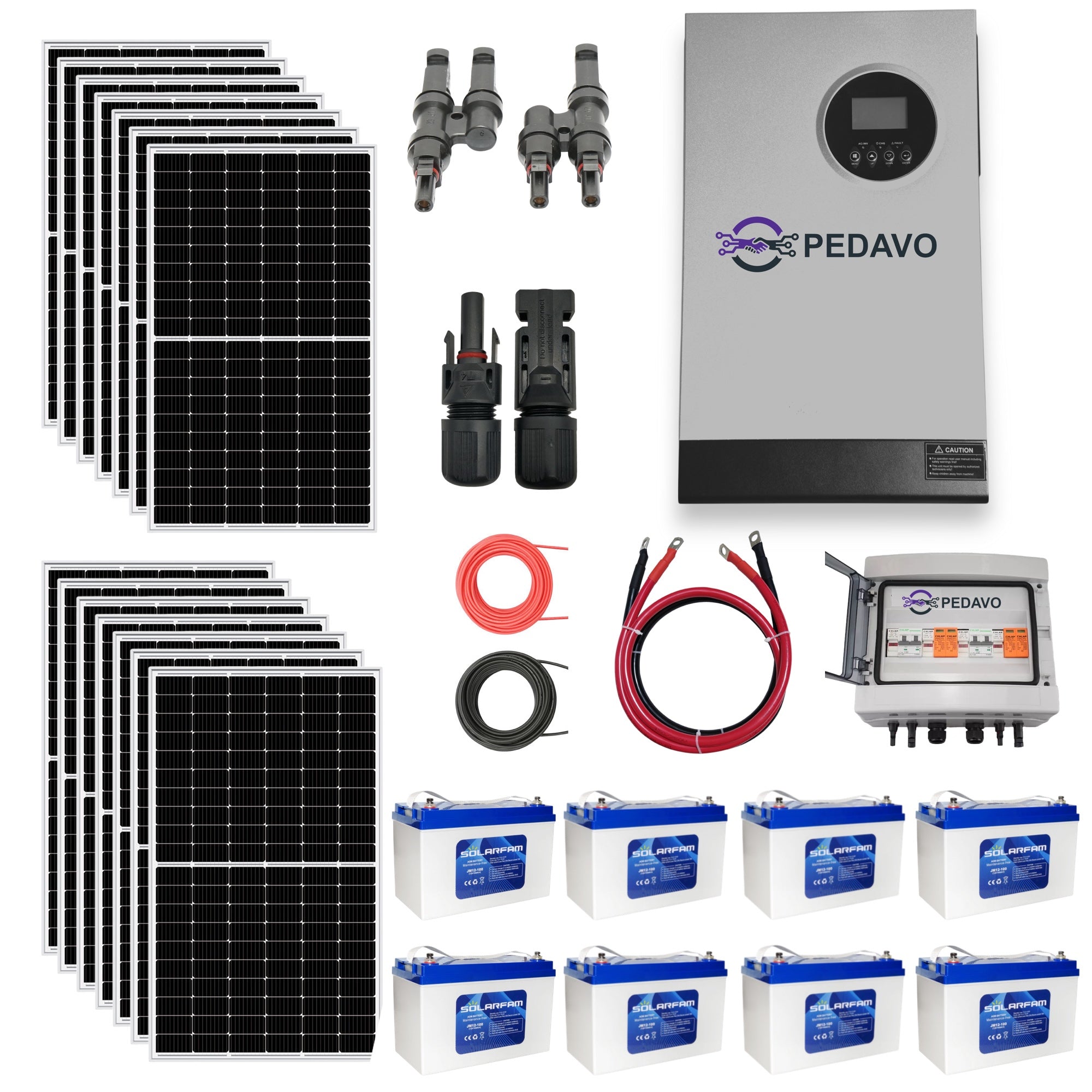 Kit Panouri Fotovoltaice cu invertor 5.2kW productie 2.9-5.7kWh OffGrid