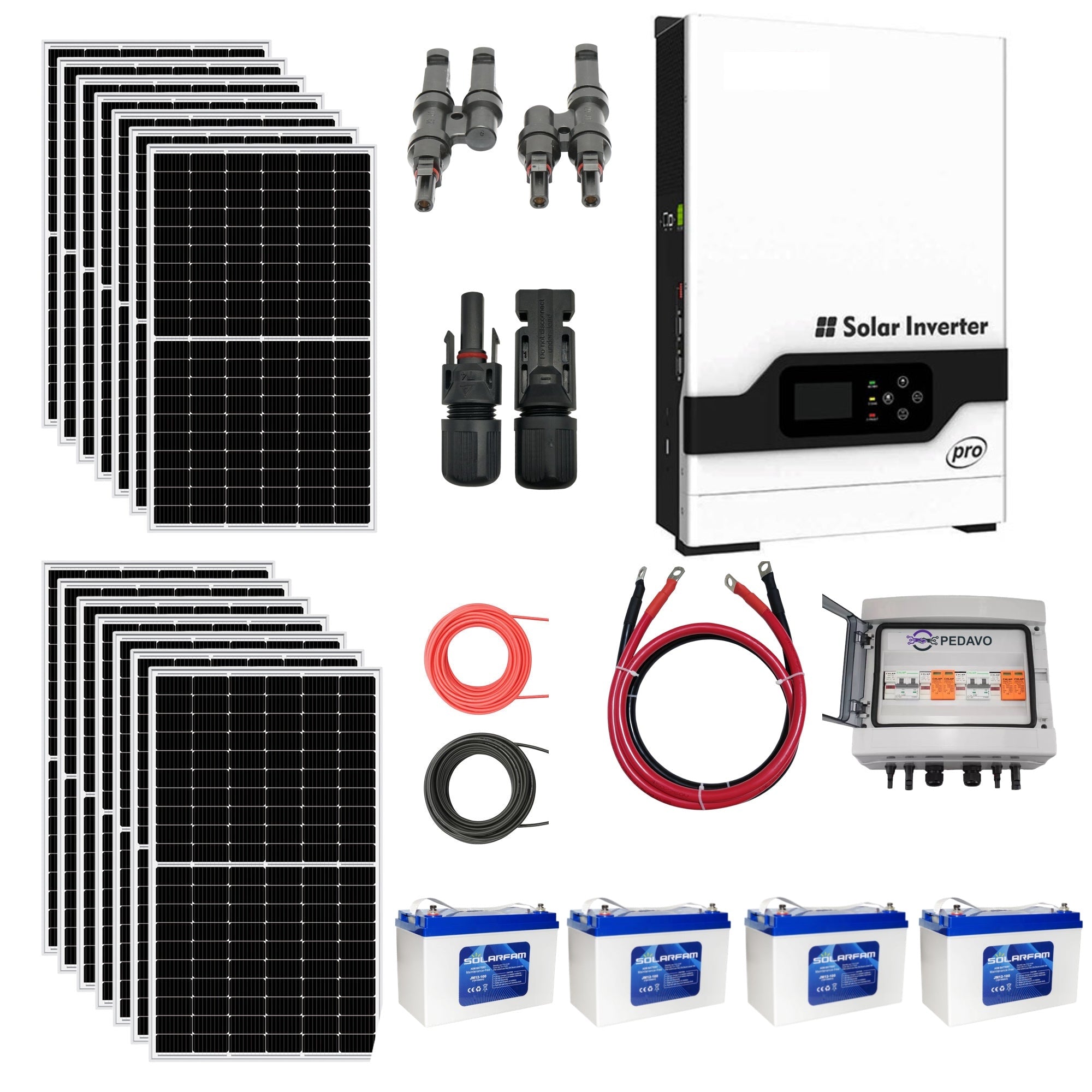 Kit Panouri Fotovoltaice cu invertor 3kW productie 2.9-5.7kWh OffGrid