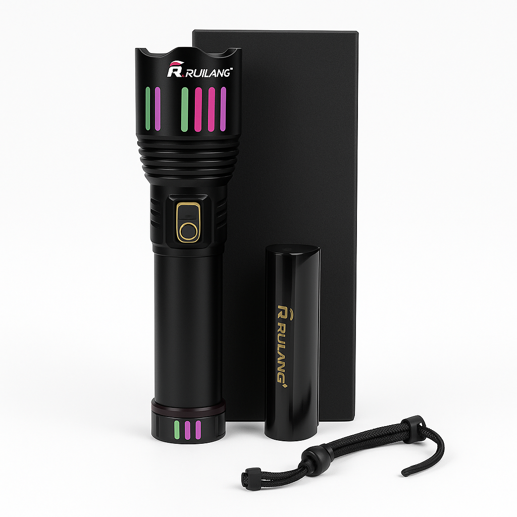 Lanterna Laser LEP White 50W 5000lm Zoom Telescopic USB-C IP65 6x18650