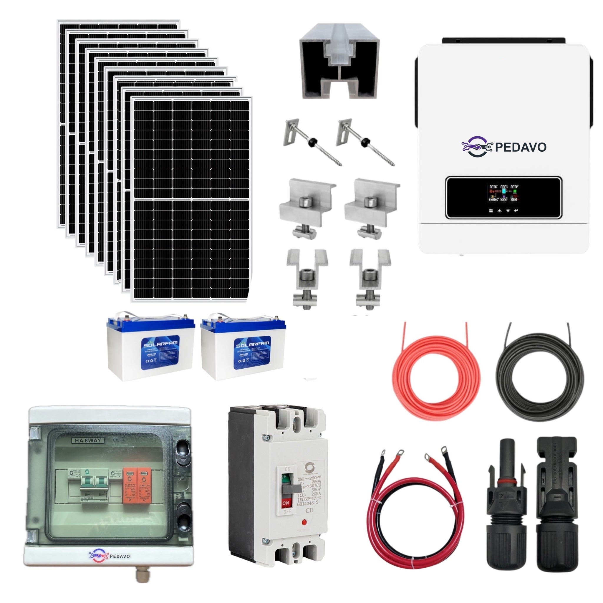 Sistem Fotovoltaic cu Invertor 3KW Complet