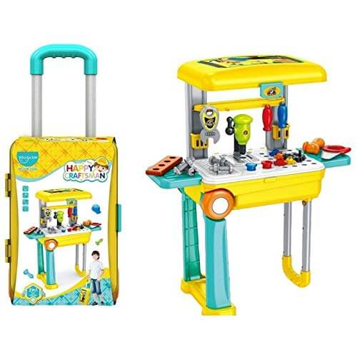 Happy Craftsman 2 In 1 Engineering Tools Suitcase Play Set