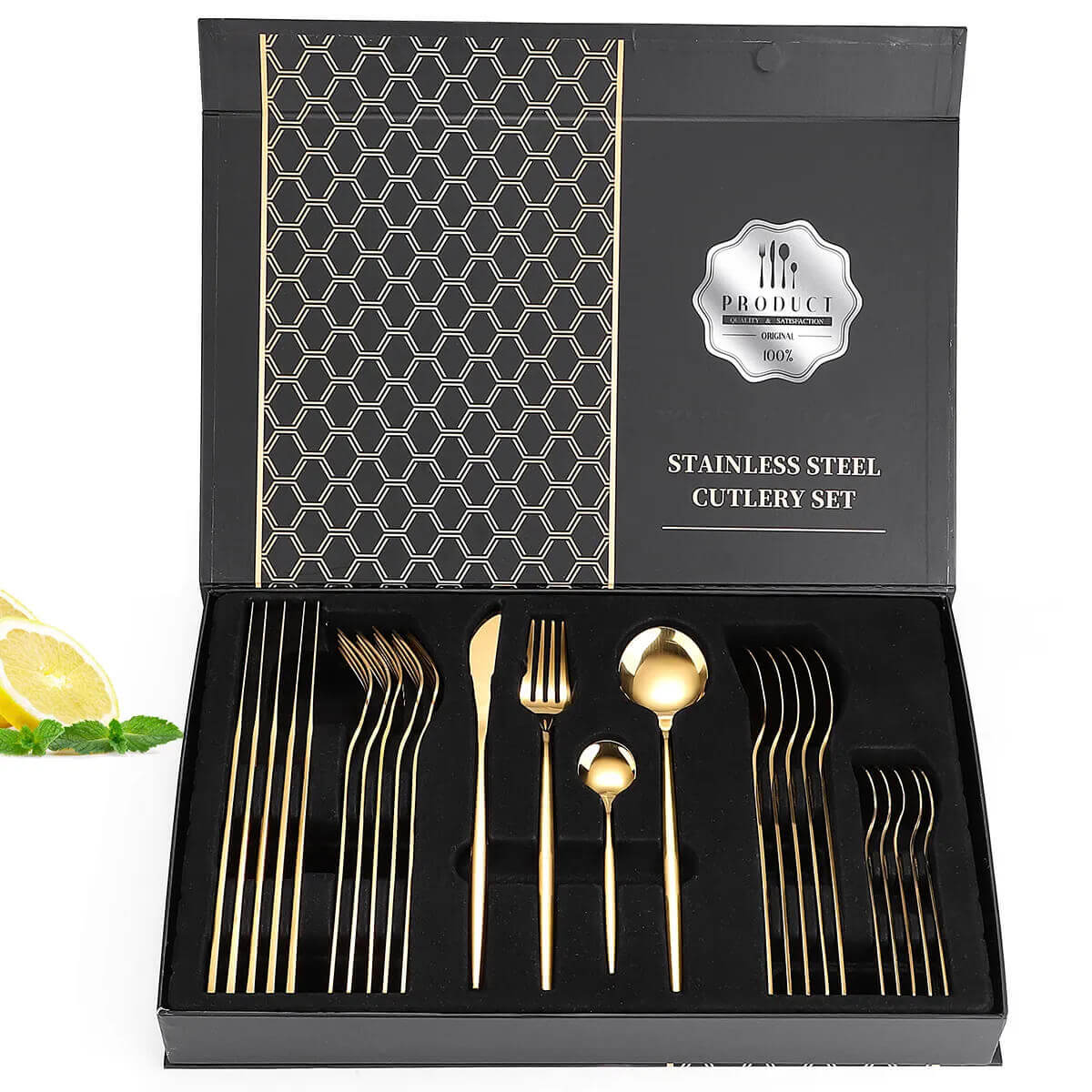 Gold Polished Stainless Steel Cutlery Set