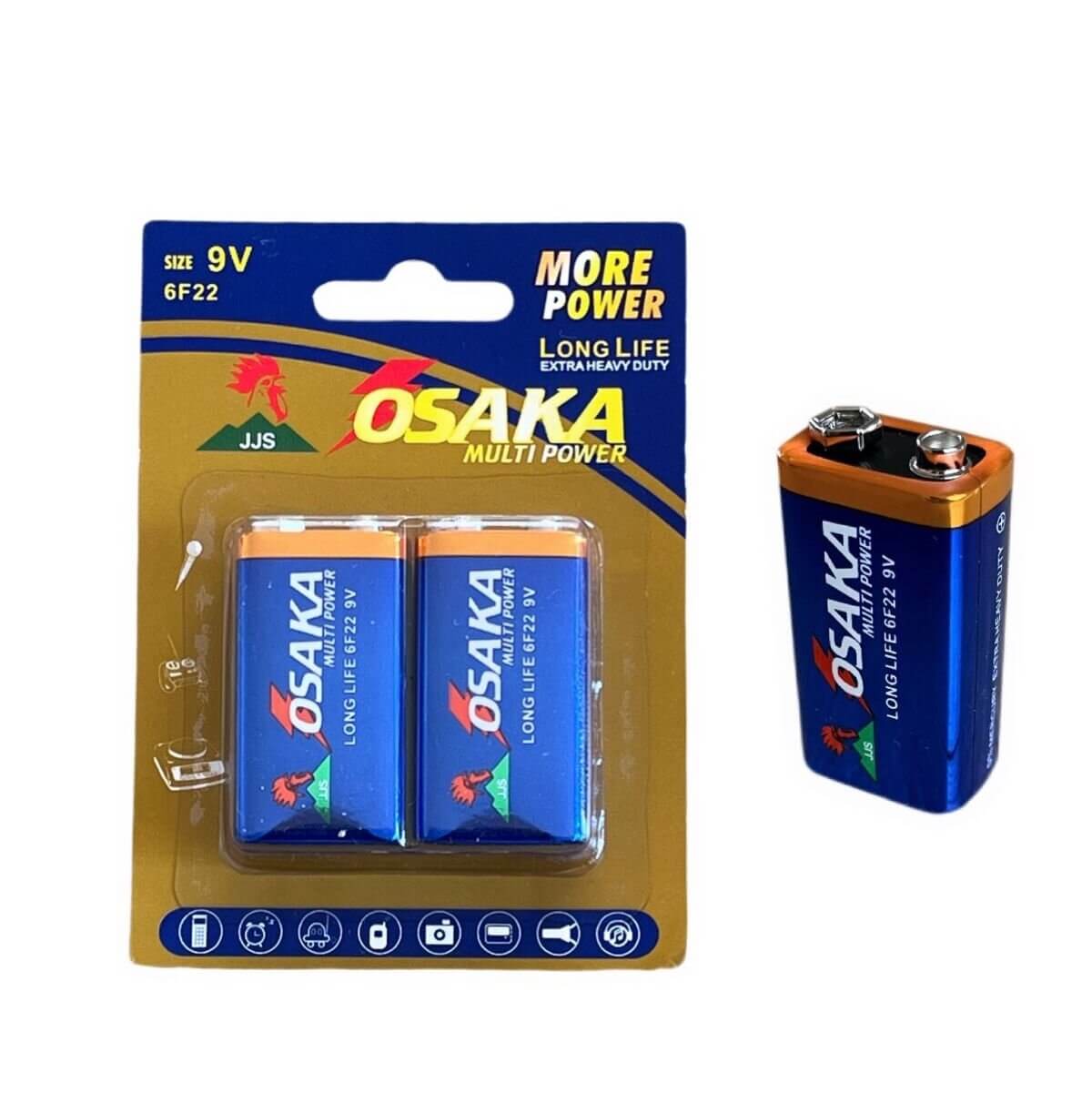 Pack of 2 9V Zinc Carbon Battery