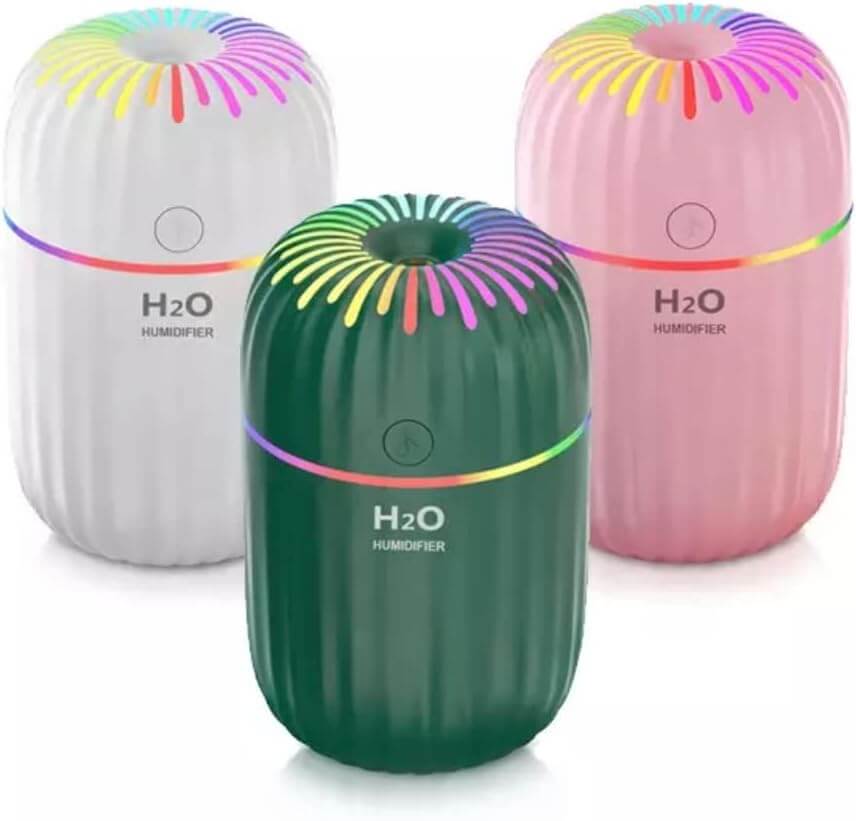 H2O Portable LED Night Light Mini Spray Mist Humidifier