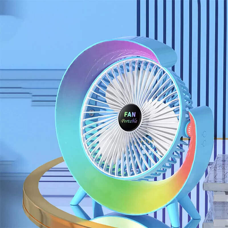 3 Speed Fan Night Light USB Charging Mini Fan