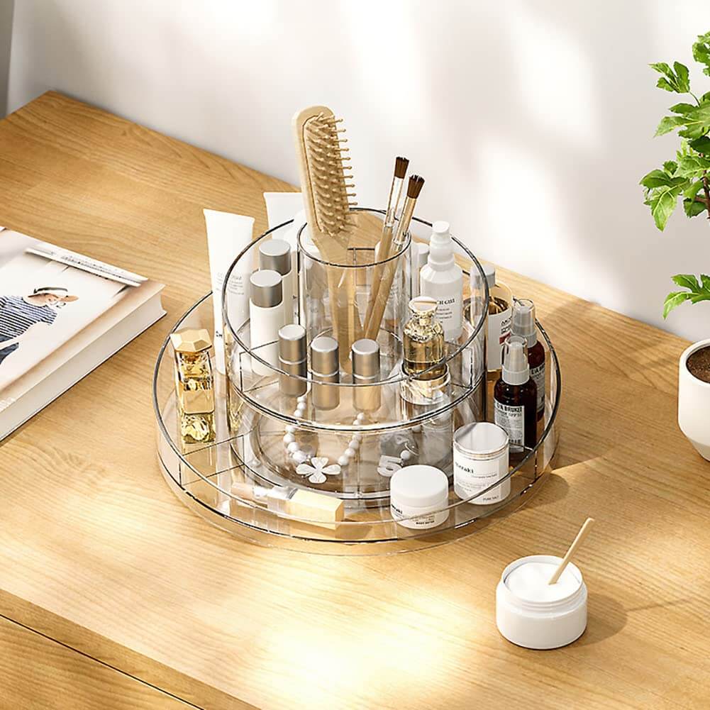 Rotating Vanity Storage Cosmetic Tray