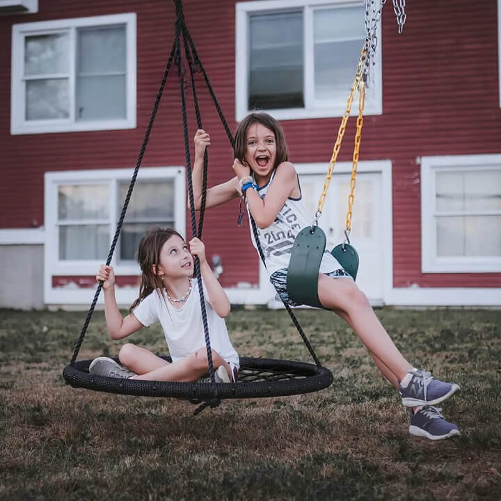 Spider Web Saucer Shape Rope Swing