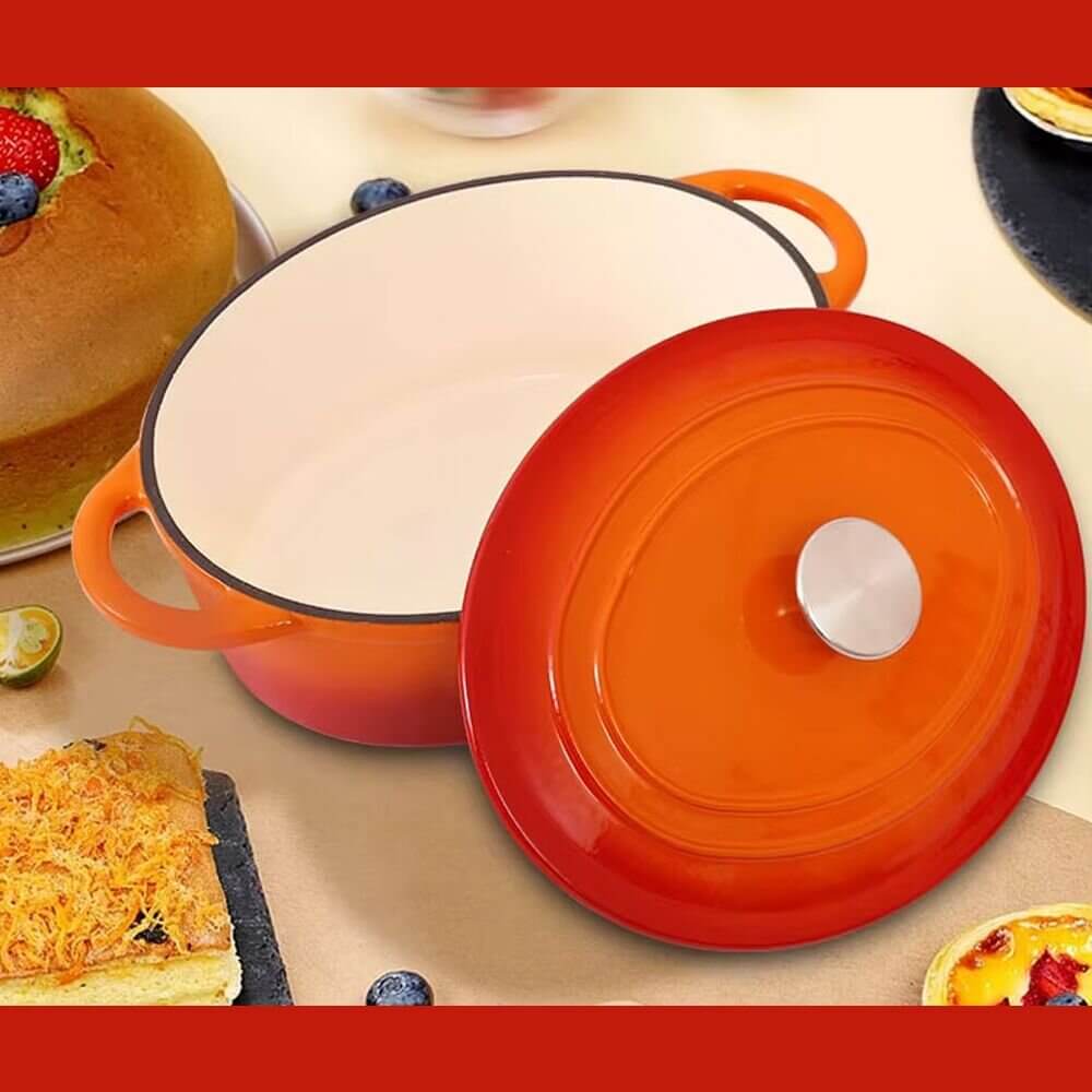 Oval Cast Iron Enamel Casserole