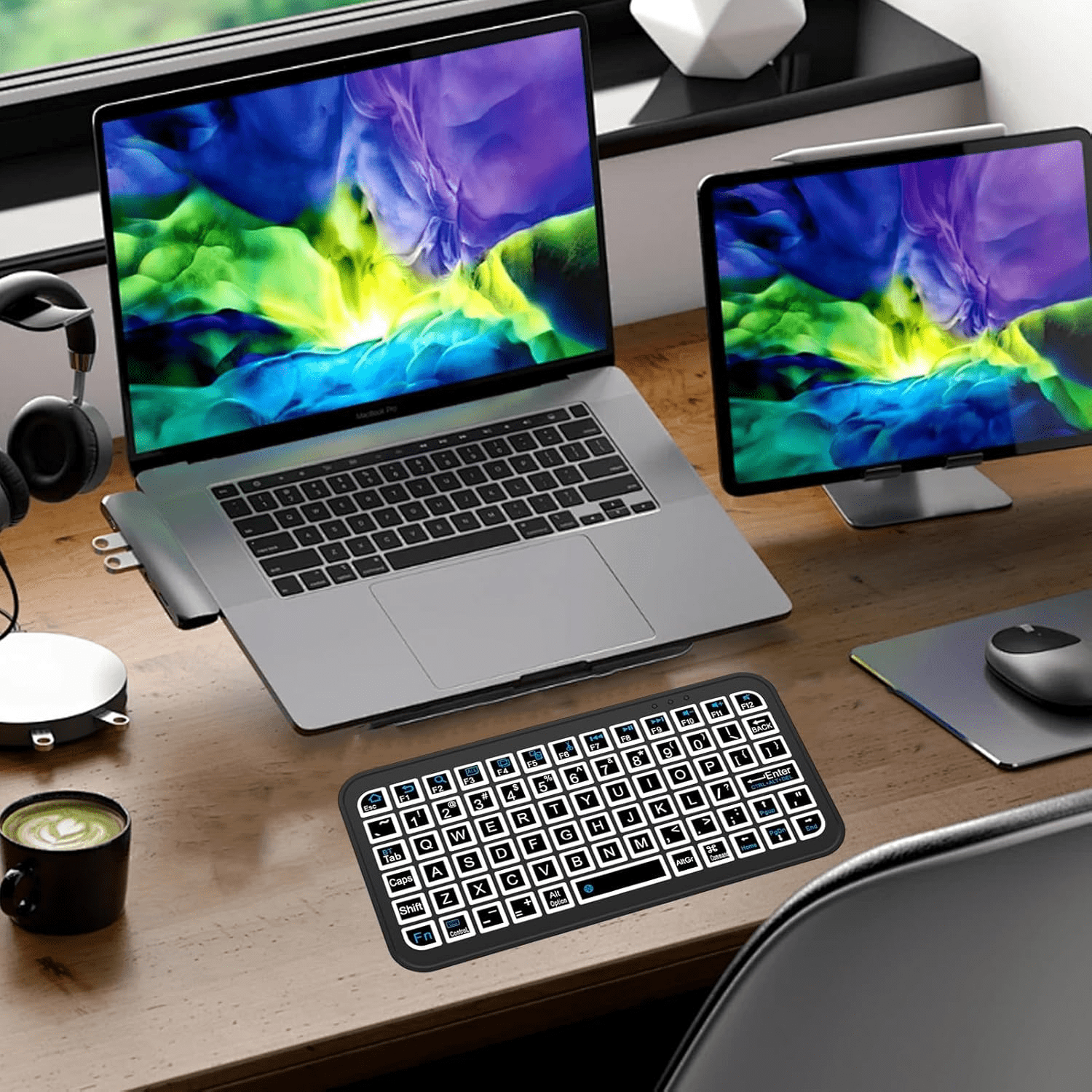 Mini Bluetooth Keyboard With Light Effect