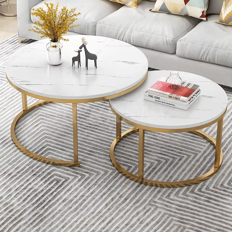 2 Piece Modern Living Room Round Table