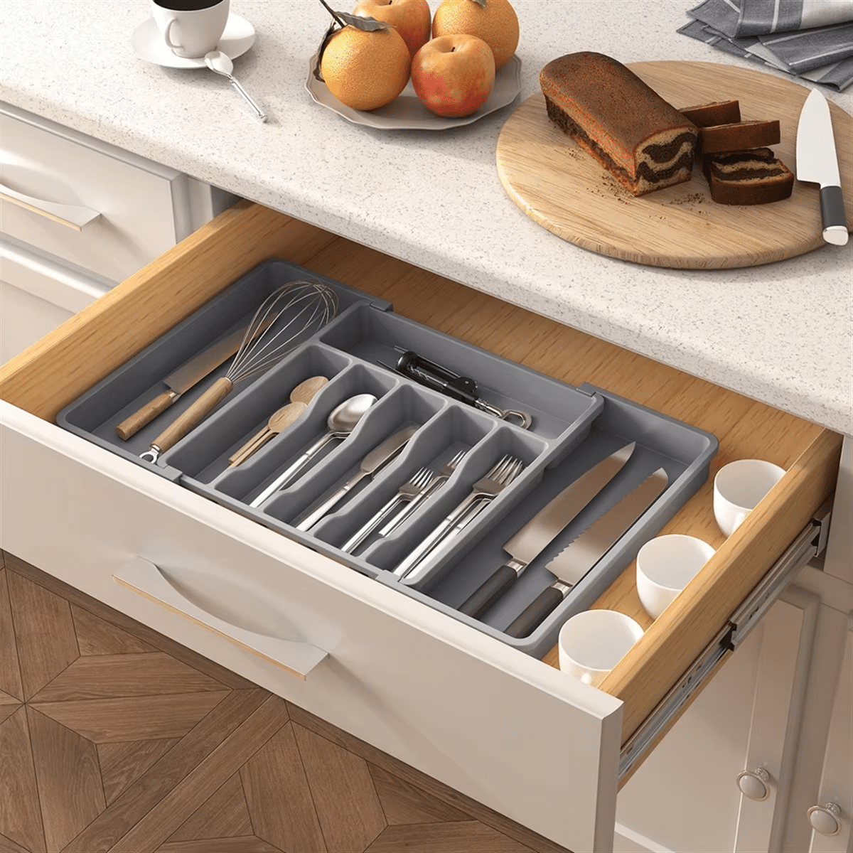 Plastic Expandable Cutlery Drawer Organizer