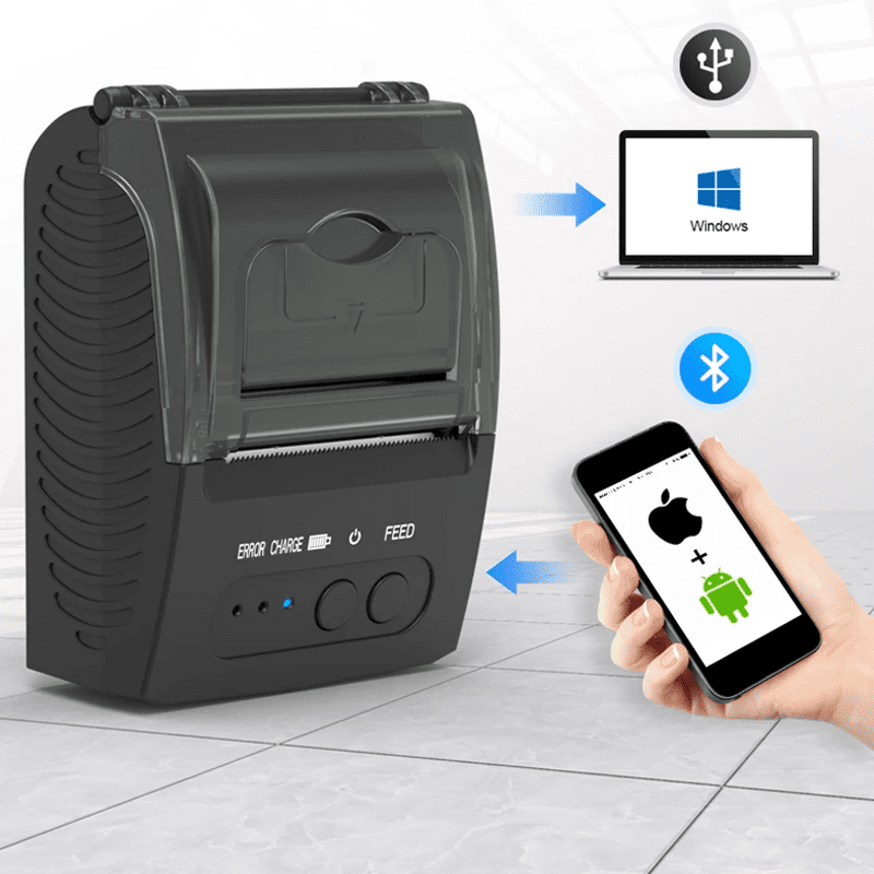 Portable USB Bluetooth Thermal Receipt Printer