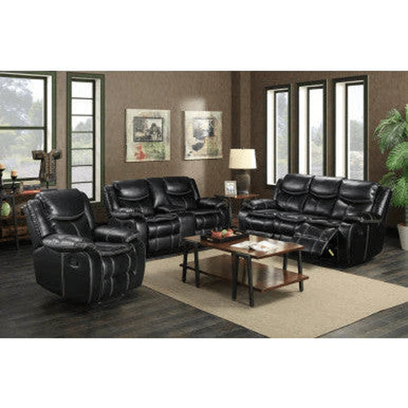 Luxury Recline Leather Sofa Trio