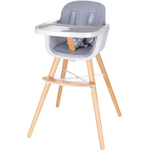High Feeding Chair with Wooden Legs