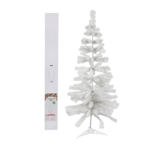 Festive 1.5m White Christmas Tree – 360 Tips