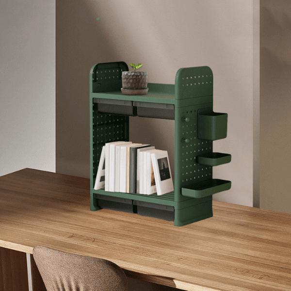 Double Layer Desktop Storage Rack Organizer