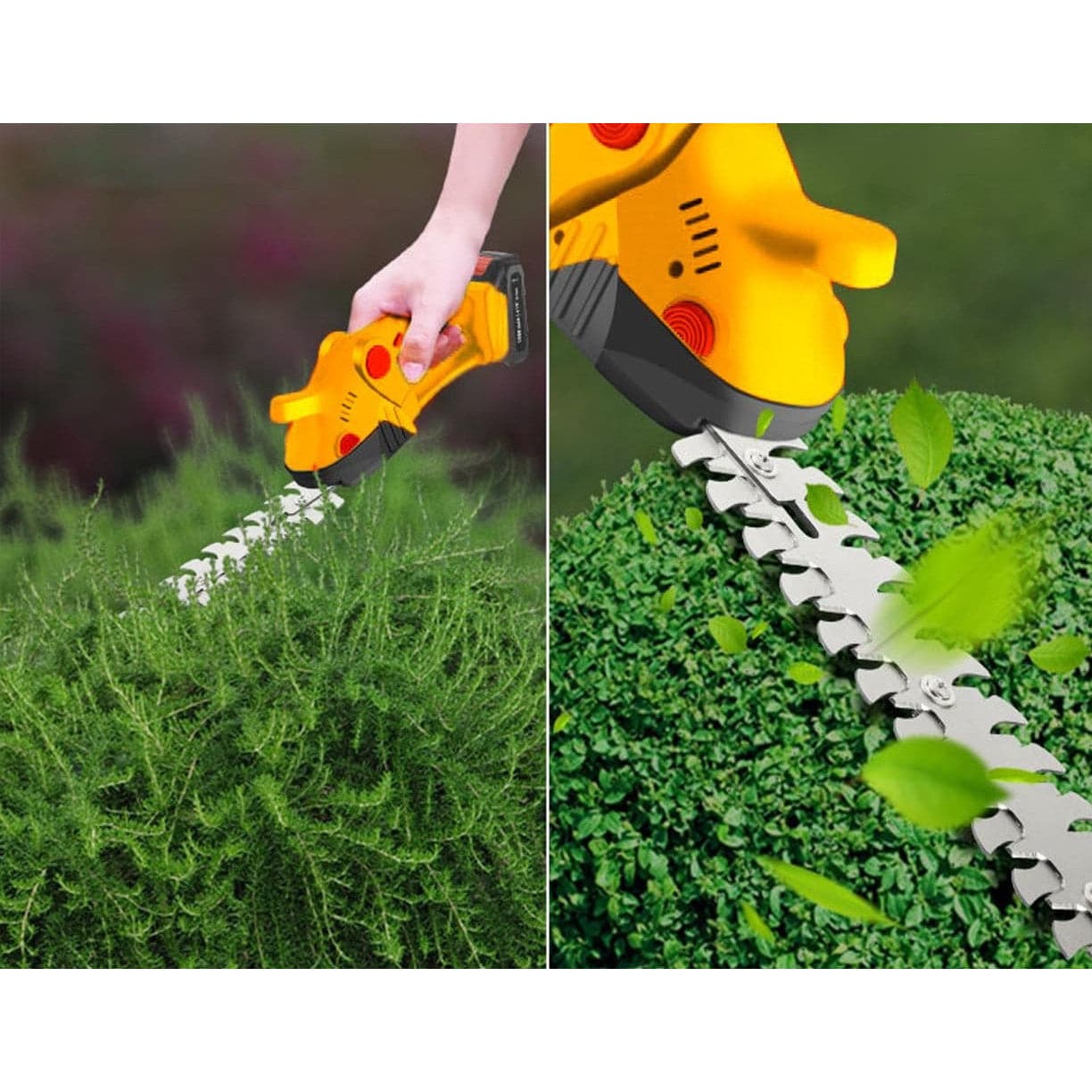 Cordless Garden Hedge Trimmer with Dual Batteries