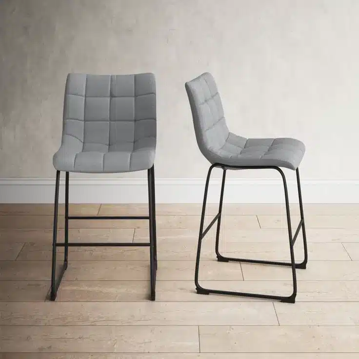 Velvet Pub Height Bar Stool