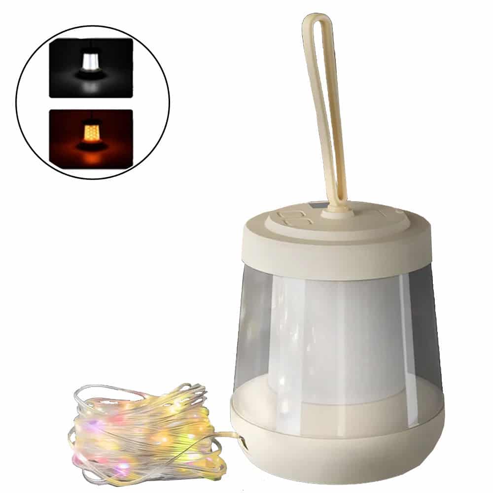 Rechargeable Camping Lantern with 10m String Light