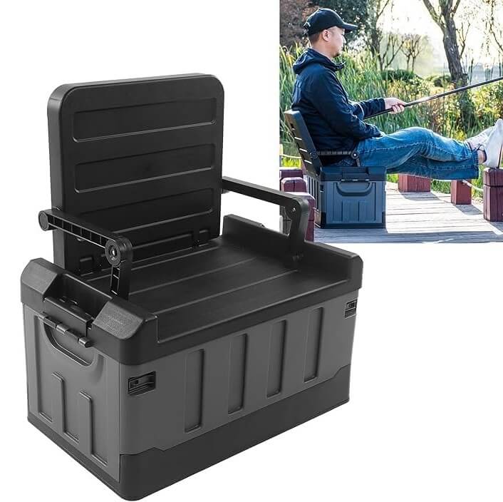Multifunctional Portable Plastic Trunk Organizer and Seat