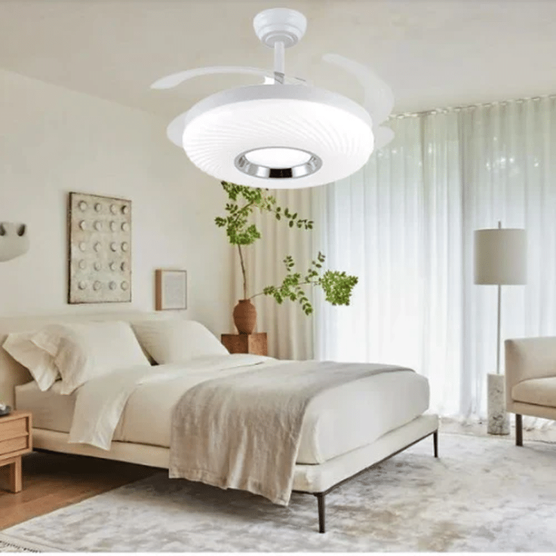 Modern White LED Ceiling Fan Light