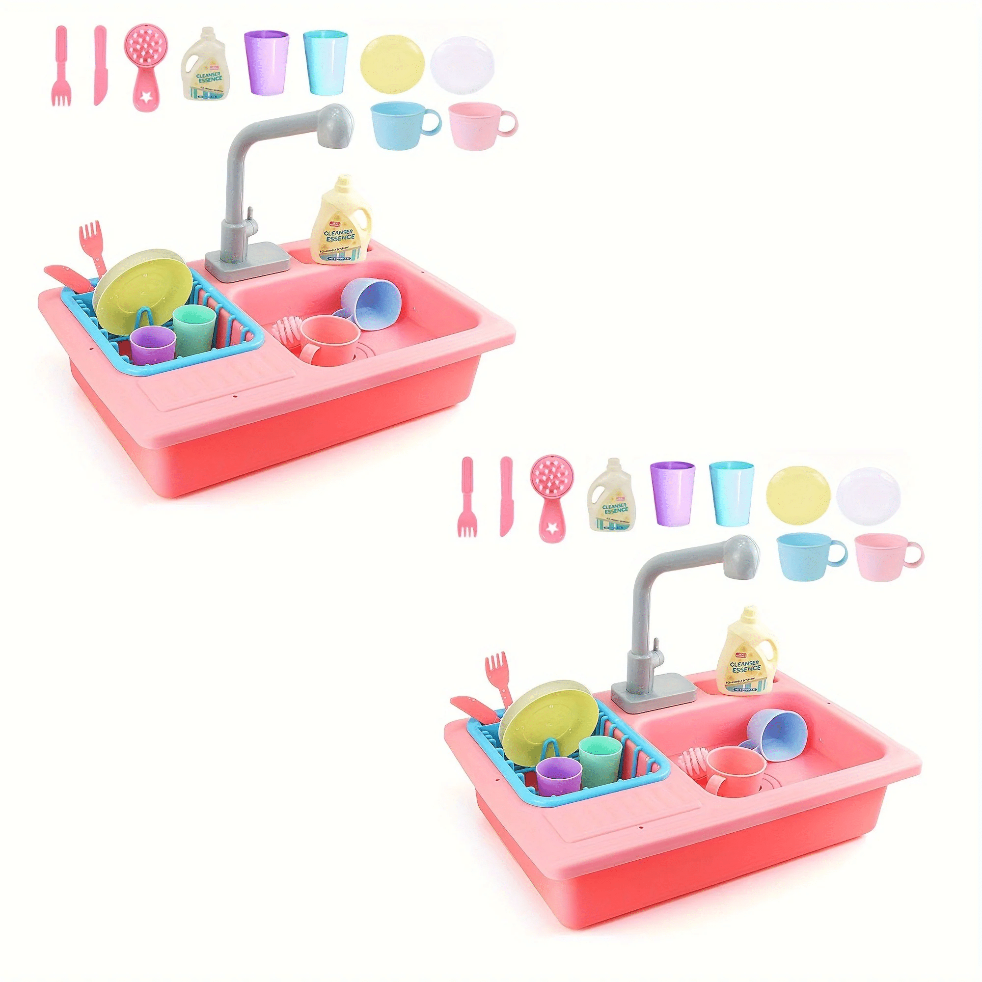 Kids Kitchen Sink Toy with Accessories